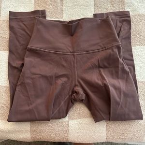 Brown Lululemon Align Cropped Leggings